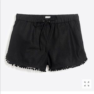 3” Linen-Cotton Pom Pom Shorts
